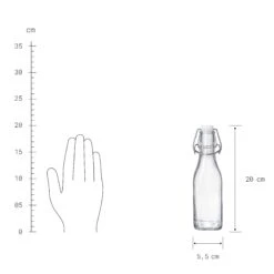 4x Flasche Mit Bügelverschluss 250ml SWING In Transparent -Einrichtungsgeschäft butlers 4x flasche mit bugelverschluss 250ml swing in transparent 3