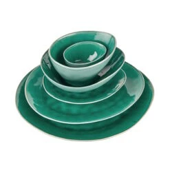 4x Schale 600ml DE LA ROYA In Dunkelgrün 10 4x Schale 600ml DE LA ROYA In Dunkelgrün -Einrichtungsgeschäft butlers 4x schale 600ml de la roya in dunkelgrun 4