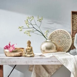 Deko-Schale Mit Lochrand Ø27cm BALI In Gold 6 Deko-Schale Mit Lochrand Ø27cm BALI In Gold -Einrichtungsgeschäft butlers deko schale mit lochrand o27cm bali in gold 1