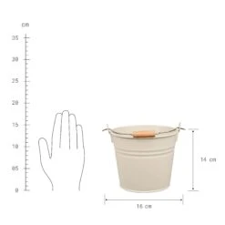 Eimer 2l ZINC In Beige -Einrichtungsgeschäft butlers eimer 2l zinc in beige 3