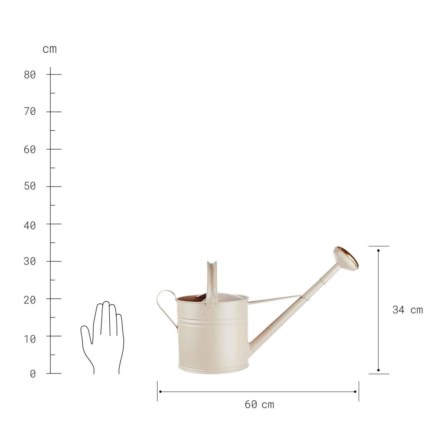 Gießkanne 8l ZINC In Beige 4 Gießkanne 8l ZINC In Beige – Bild 4