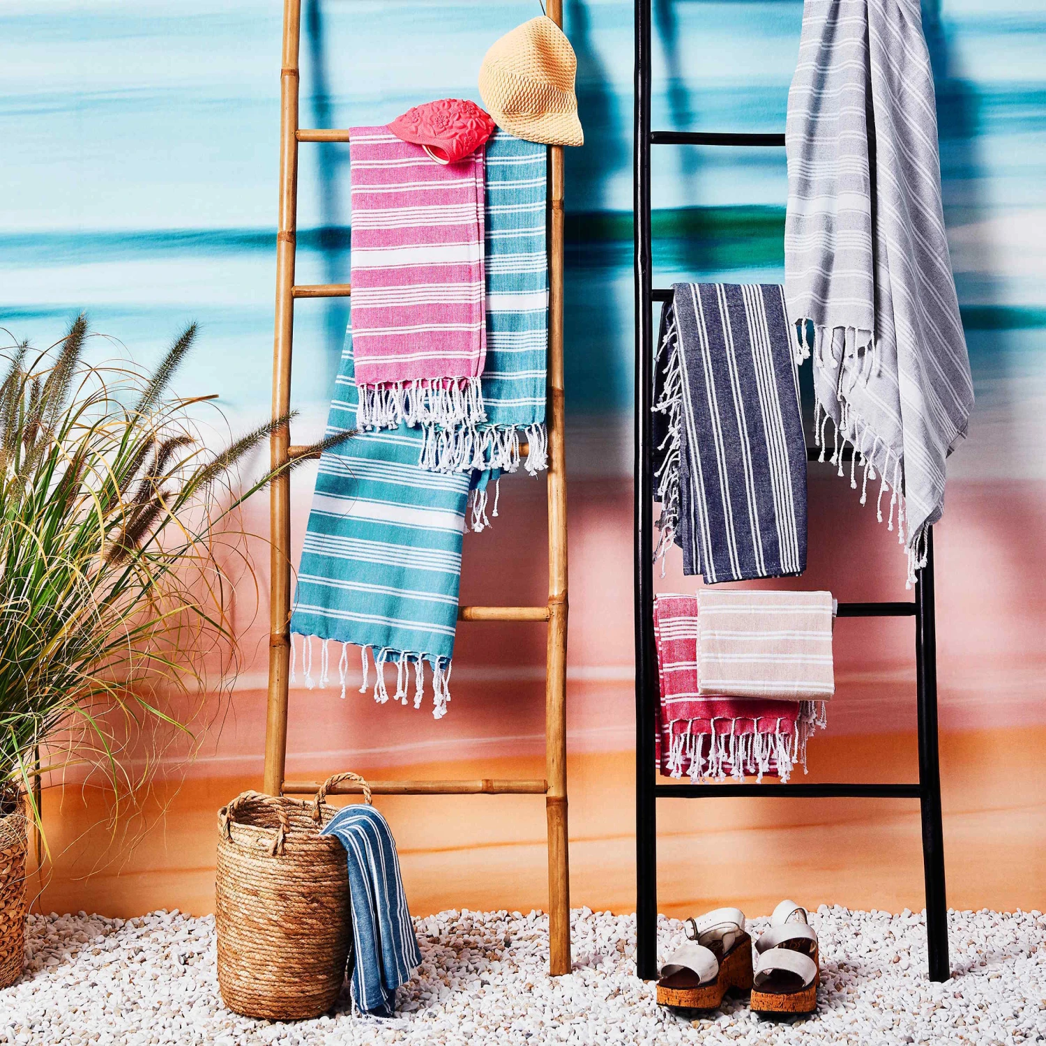 Hamamtuch L 170 X B 90cm SURFSIDE In Türkis 5 Hamamtuch L 170 X B 90cm SURFSIDE In Türkis – Bild 5