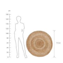 Hanf-Teppich Ø110cm ALL NATURE In Natur 11 Hanf-Teppich Ø110cm ALL NATURE In Natur -Einrichtungsgeschäft butlers hanf teppich o110cm all nature in natur 2