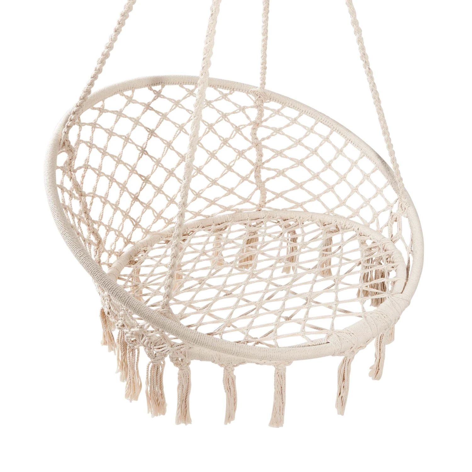 Hängesessel Mit Fransen Ø100cm PARADISE NOW In Creme 6 Hängesessel Mit Fransen Ø100cm PARADISE NOW In Creme – Bild 6