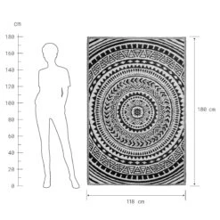 In- & Outdoor-Teppich Circles L 180 X B 118cm COLOUR CLASH In Schwarz-Weiß 9 In- & Outdoor-Teppich Circles L 180 X B 118cm COLOUR CLASH In Schwarz-Weiß -Einrichtungsgeschäft butlers in and outdoor teppich circles l 180 x b 118cm colour clash in schwarz weiss 2
