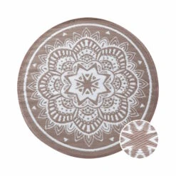 In- & Outdoor-Teppich Flora Ø150cm COLOUR CLASH In Natur-Weiß -Einrichtungsgeschäft butlers in and outdoor teppich flora o150cm colour clash in natur weiss 2