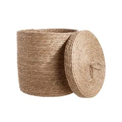 Korb Mit Deckel Ø35cm RUSH ROPE In Natur -Einrichtungsgeschäft butlers korb mit deckel o35cm rush rope in natur 3