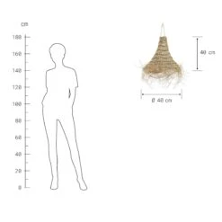 Lampenschirm Höhe 40cm BOMAS In Natur -Einrichtungsgeschäft butlers lampenschirm hohe 40cm bomas in natur 2