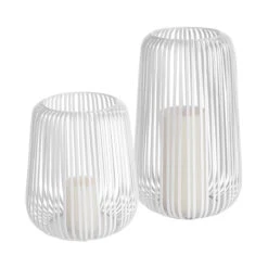 Laterne Höhe 25cm COCOON In Weiß -Einrichtungsgeschäft butlers laterne hohe 25cm cocoon in weiss 4