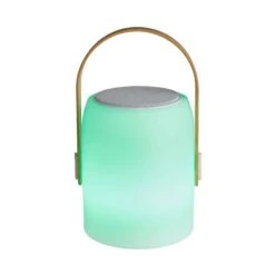 LED Leuchte Mit Bluetooth® Und Farbwechsel SOUND LOUNGE In Weiß-Hellbraun -Einrichtungsgeschäft butlers led leuchte mit bluetooth r und farbwechsel sound lounge in weiss hellbraun 5