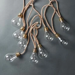 LED-Lichterkette 10 Lichter Mit Naturseil & USB-Batteriefach BULB LIGHTS In Natur -Einrichtungsgeschäft butlers led lichterkette 10 lichter mit naturseil and usb batteriefach bulb lights in natur 4