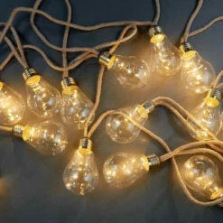 Ausgewählte Produkte -Einrichtungsgeschäft butlers led lichterkette mit naturseil 15 lichter und stecker bulb lights in natur 1
