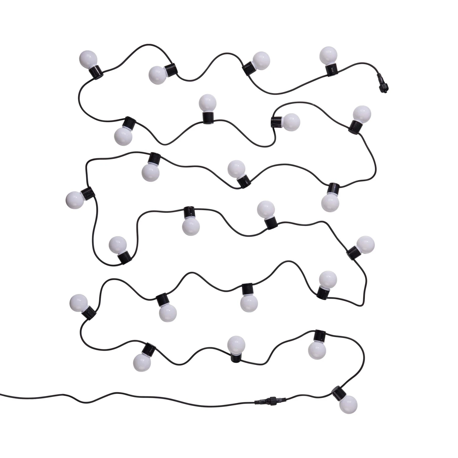 Lichterkette 24 Lichter Outdoor Länge 11m SUNSET In Schwarz-Weiß 2 Lichterkette 24 Lichter Outdoor Länge 11m SUNSET In Schwarz-Weiß – Bild 2