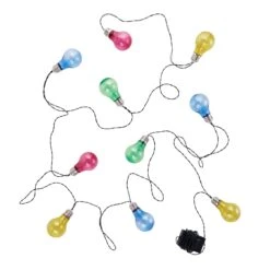 Lichterkette Solar Mit 10 Glühbirnen SUNLIGHT In Bunt