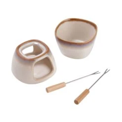 Mini-Fondue Mit 2 Gabeln AU CHOCOLAT In Beige -Einrichtungsgeschäft butlers mini fondue mit 2 gabeln au chocolat in beige 4