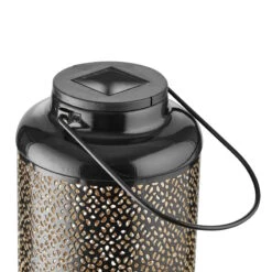 Solar-Laterne H 24cm SOLANA In Schwarz-Gold -Einrichtungsgeschäft butlers solar laterne h 24cm solana in schwarz gold 3