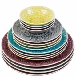 Teller Ø25cm SUMATRA In Hellgrün -Einrichtungsgeschäft butlers teller o25cm sumatra in hellgrun 3