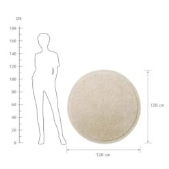 Teppich Hochflor Mit Makramé Ø120cm BOHO LOUNGE In Beige -Einrichtungsgeschäft butlers teppich hochflor mit makrame o120cm boho lounge in beige 3