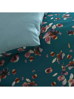 Cacharel Satin-Bettwäsche-Set "Aurore" In Petrol -Einrichtungsgeschäft cacharel satin bettwasche set aurore in petrol 2