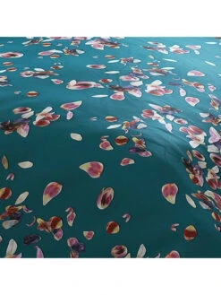 Cacharel Satin-Bettwäsche-Set "Aurore" In Petrol -Einrichtungsgeschäft cacharel satin bettwasche set aurore in petrol 3