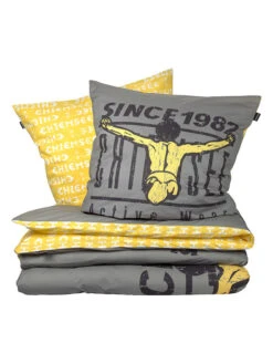 Chiemsee Renforcé-Bettwäsche-Set "Acapulco" In Grau/ Gelb -Einrichtungsgeschäft chiemsee renforce bettwasche set acapulco in grau gelb 4