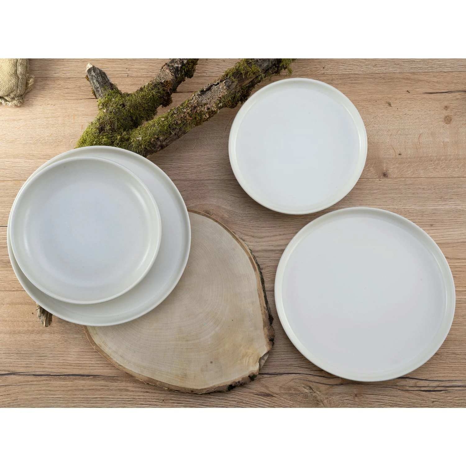 CreaTable Uno Offwhite Teller Set 12 Teilig In Weiß 2 CreaTable Uno Offwhite Teller Set 12 Teilig In Weiß – Bild 2